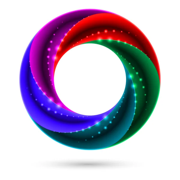 多彩螺旋圆环 — 图库矢量图片