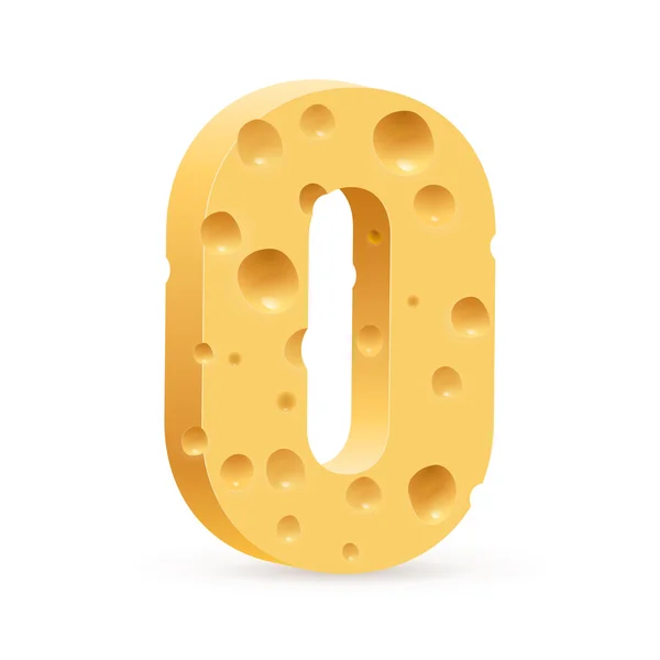Cijfer van kaas — Stockvector