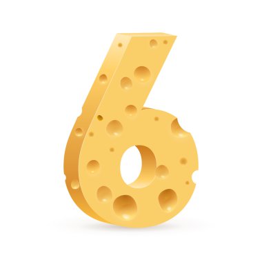 Digit of cheese clipart