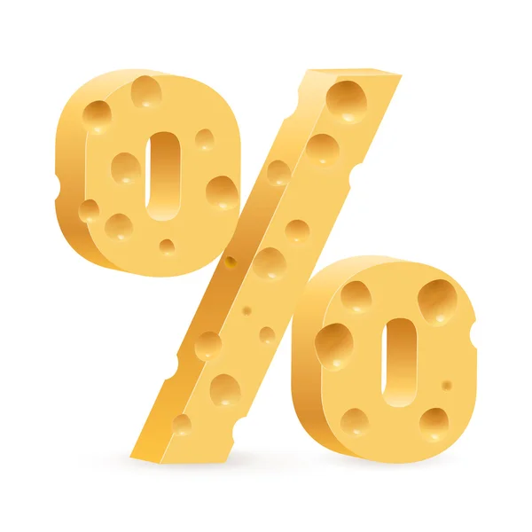 Sinal de queijo — Vetor de Stock
