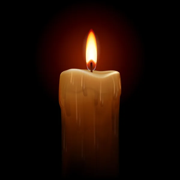 燃烧的蜡烛 — 图库矢量图片
