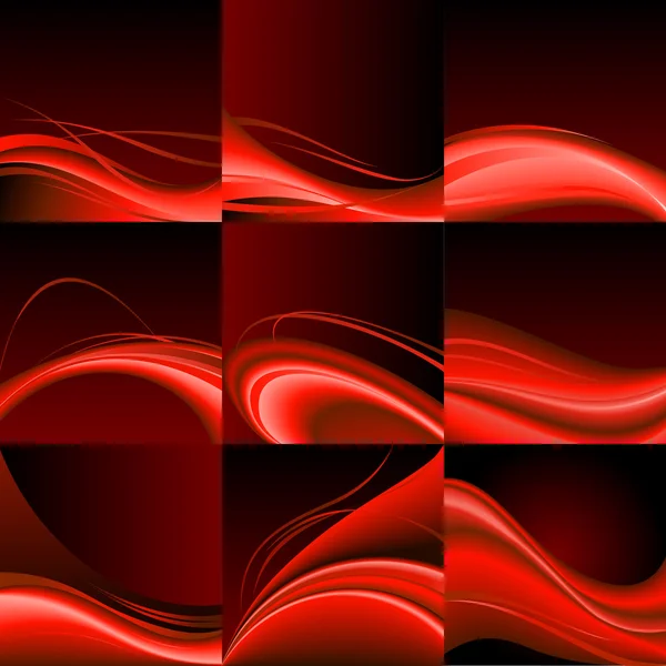 Ondes rouges — Image vectorielle