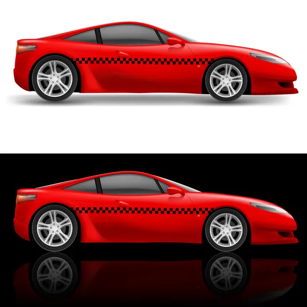 Red sports car — Stock Vector