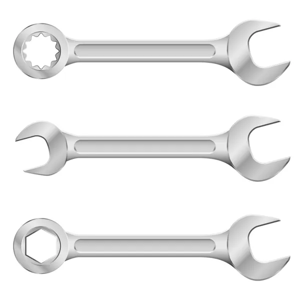 Steel spanners — Stock Vector