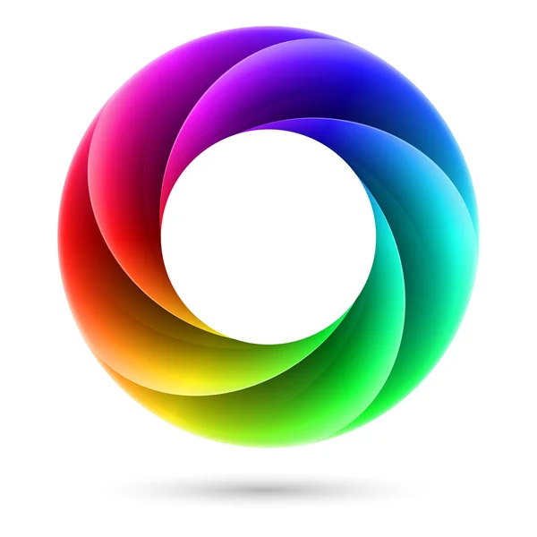 Anillo espiral colorido — Vector de stock