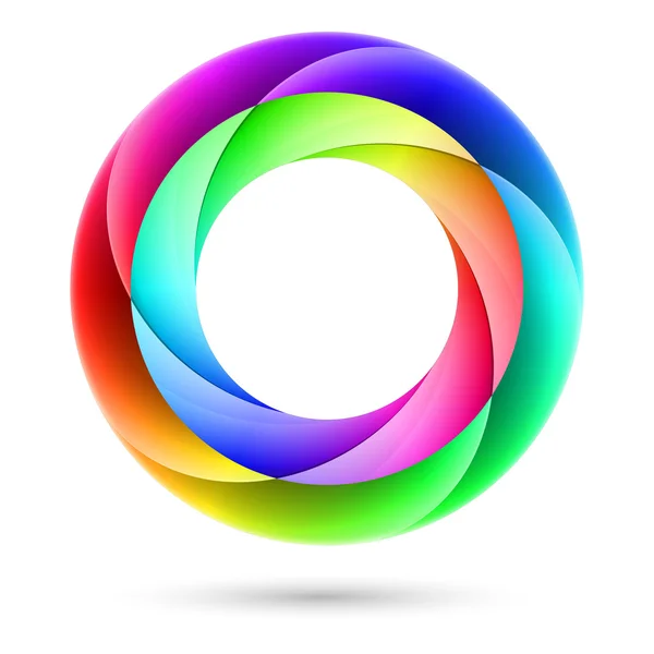 Anillo espiral colorido — Vector de stock