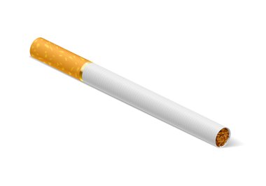 Beyaz bir arka plan üzerinde izole Sigara
