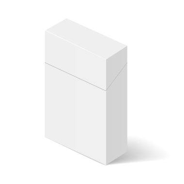 Beyaz paket sigara kapalı. resimde beyaz