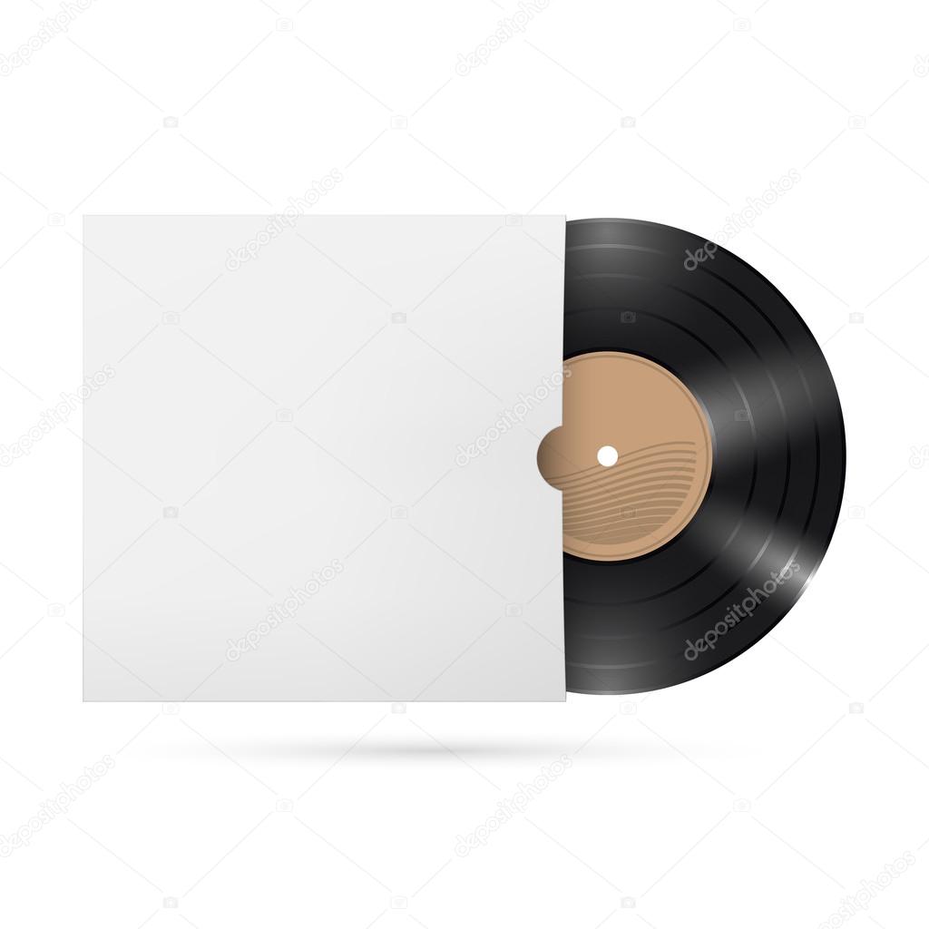 Vinyl records Illustration on white background for creative design
