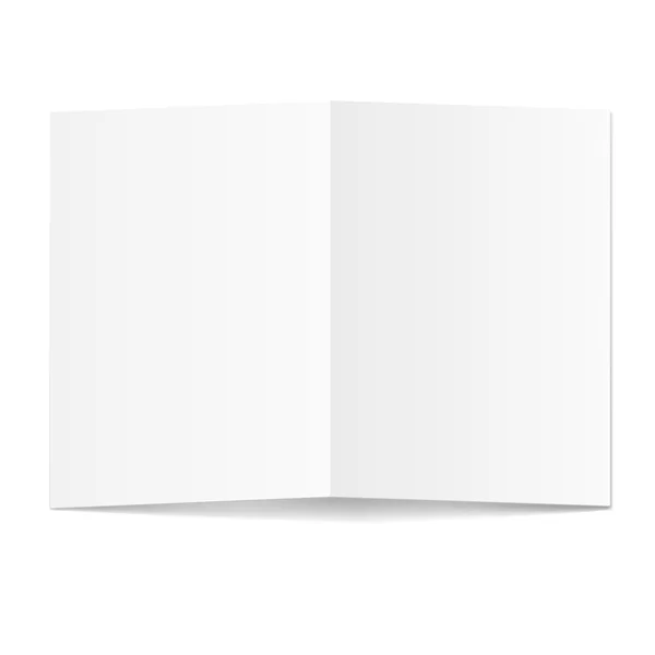 Carte de papier blanc blanc sur fond blanc — Image vectorielle