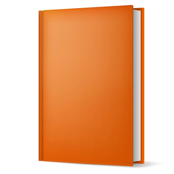 Raster version. Orange bok. illustration på vit bakgrund för design — Stock vektor