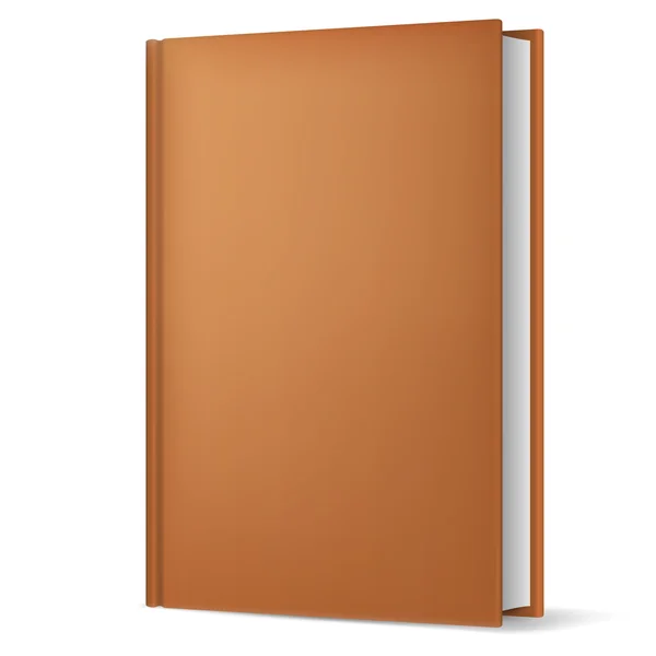 Raster version. Brown book. Illustration on white background for design — Stock Vector
