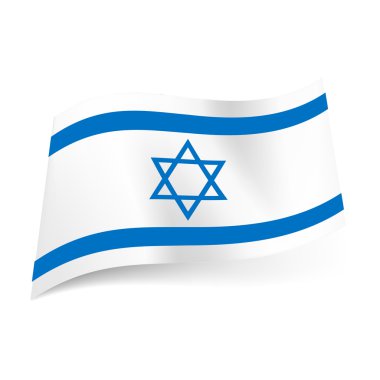State flag of Israel. clipart