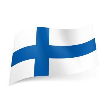 State flag of Finland. clipart