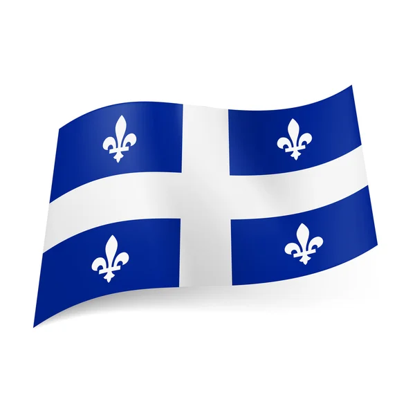 Bandeira de Quebec . — Vetor de Stock