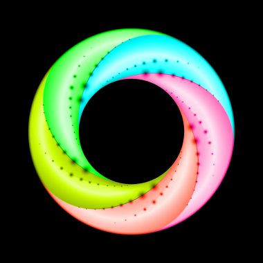 renkli spiral yüzük.