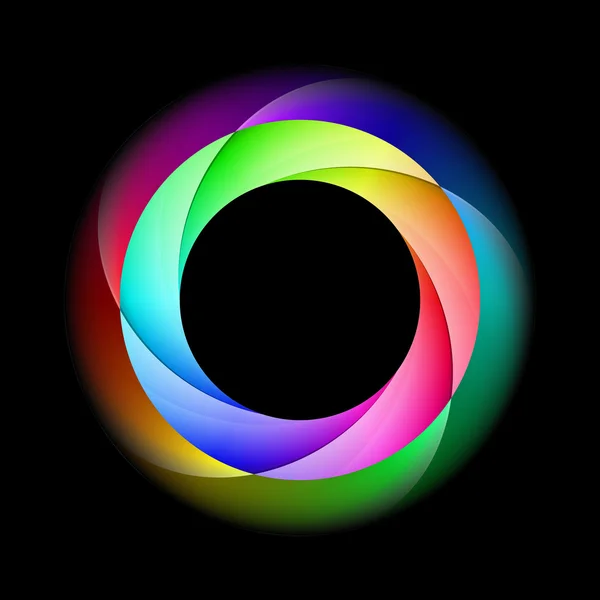 Anillo espiral colorido . — Vector de stock
