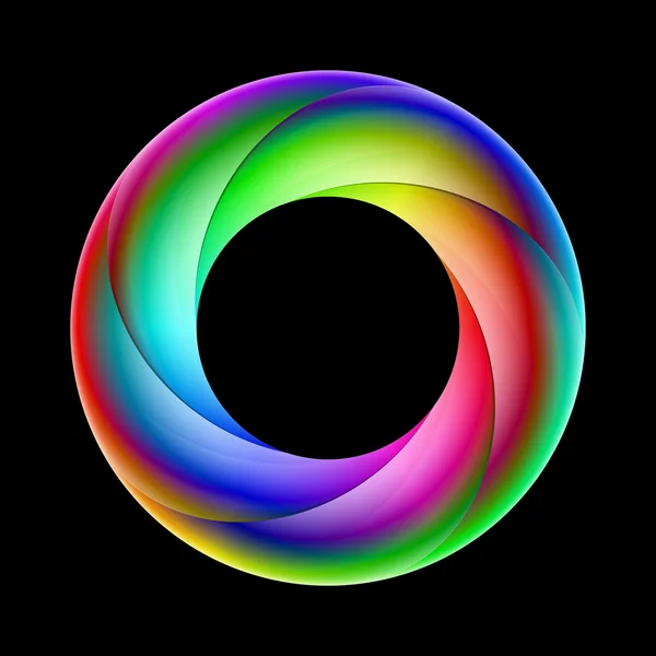 Anillo espiral colorido . — Vector de stock