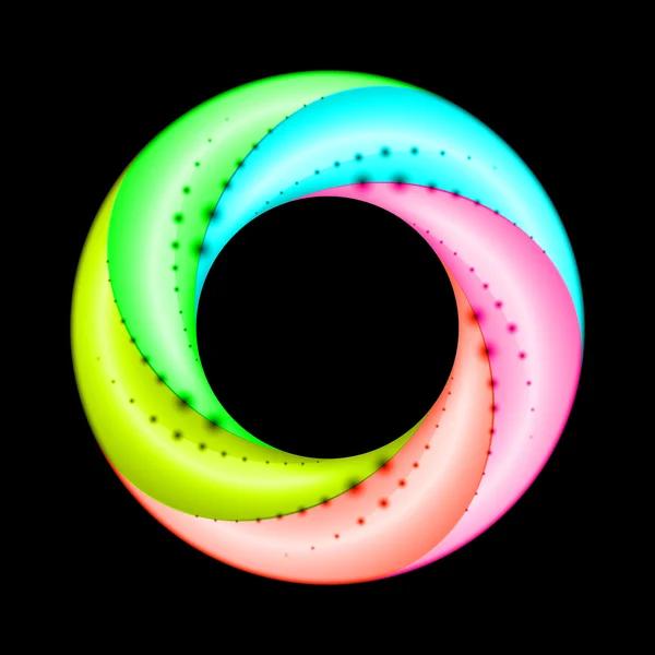 Anillo espiral colorido . — Vector de stock