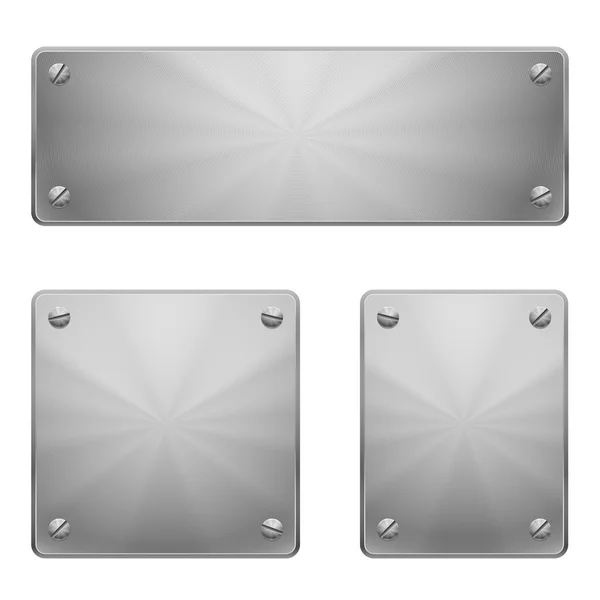 Placas de metal . — Vector de stock