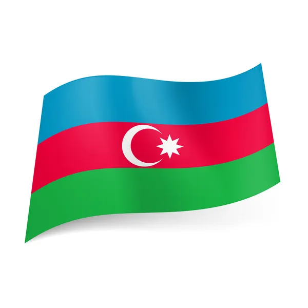 Bandera de Azerbaiyán . — Archivo Imágenes Vectoriales