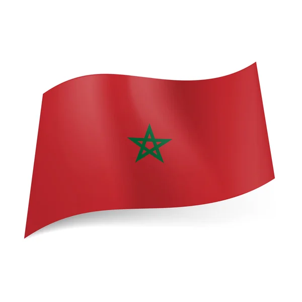 Statligt flagga Marocko. — Stock vektor