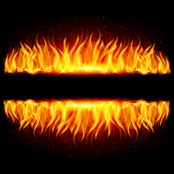 Two walls of fire. — Stock Vector