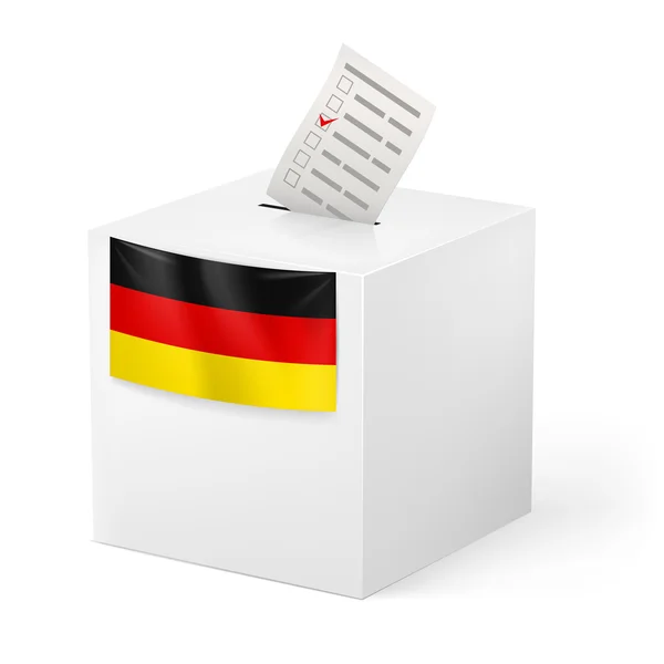 Ballot box with voicing paper. Germany. — Stock Vector