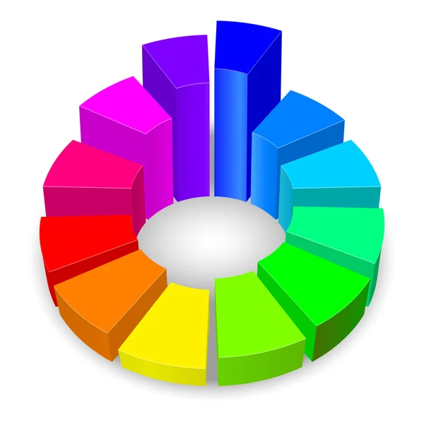 Diagrama circular . — Archivo Imágenes Vectoriales