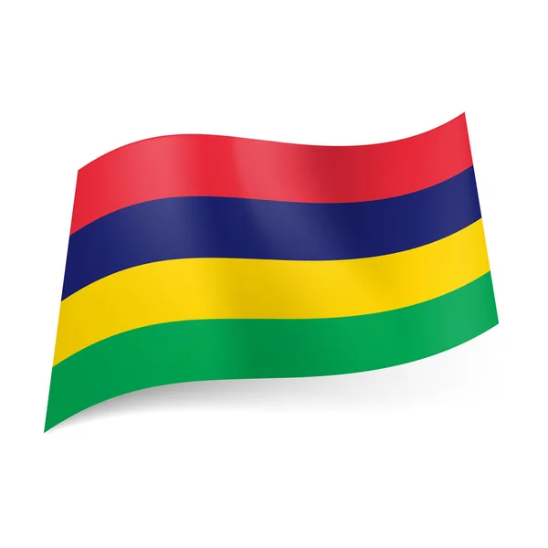 Staatsflagge von Mauritius. — Stockvektor