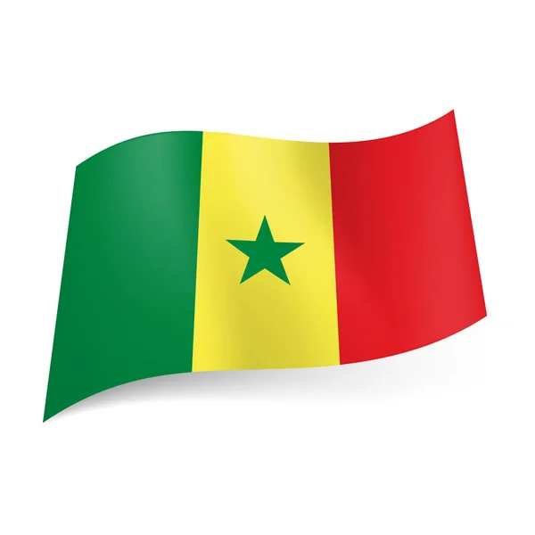 Bandera del Estado de Senegal . — Archivo Imágenes Vectoriales