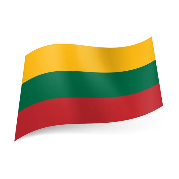 Bendera Negara Lithuania . - Stok Vektor