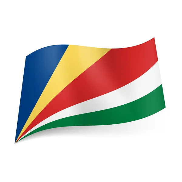 Bandeira do Estado de Seychelles . — Vetor de Stock