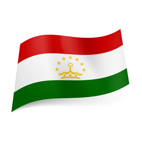 State flag of Tajikistan. — Stock Vector