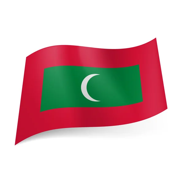 马尔代夫的州旗. — 图库矢量图片