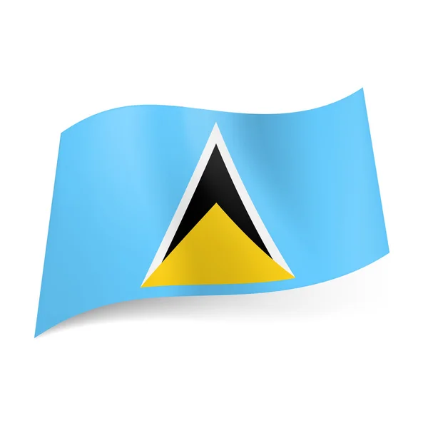 Flaga stanu saint Lucia. — Wektor stockowy