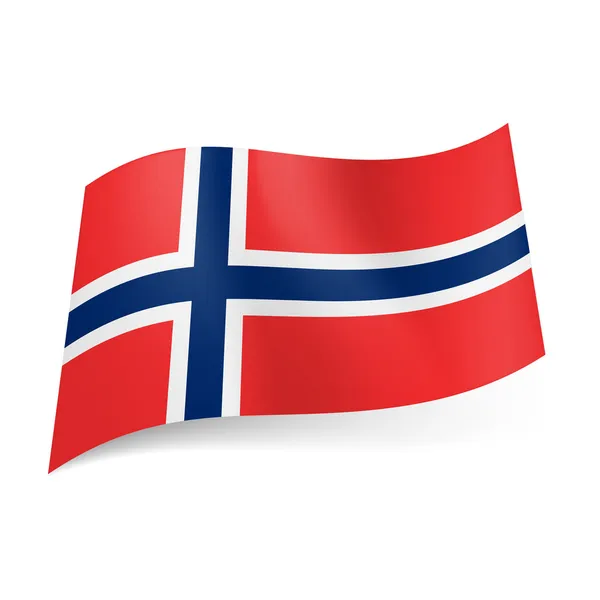 Statligt flagga Norge. — Stock vektor