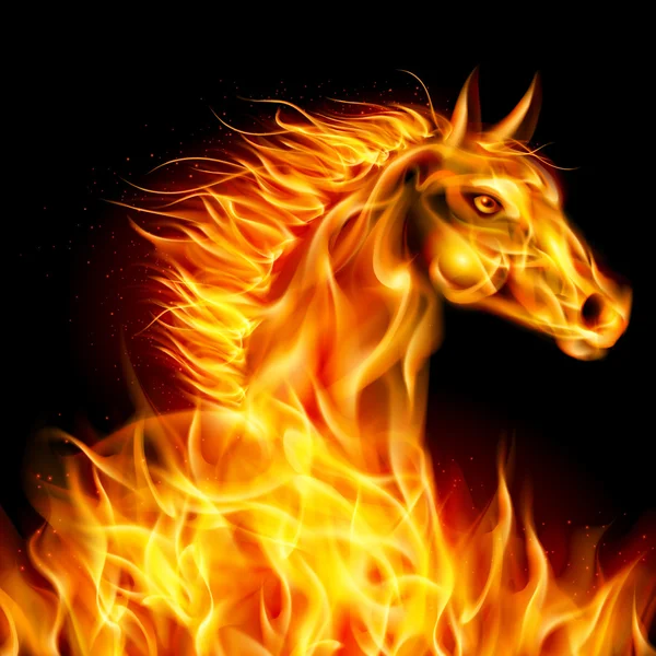 Caballo de fuego . — Vector de stock