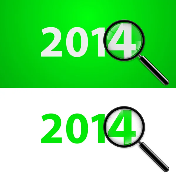 2014 con zoom . — Vector de stock