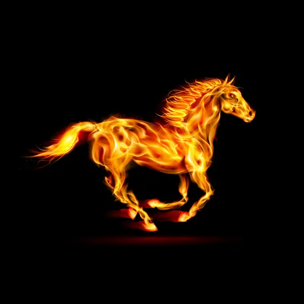 Caballo de fuego . — Archivo Imágenes Vectoriales