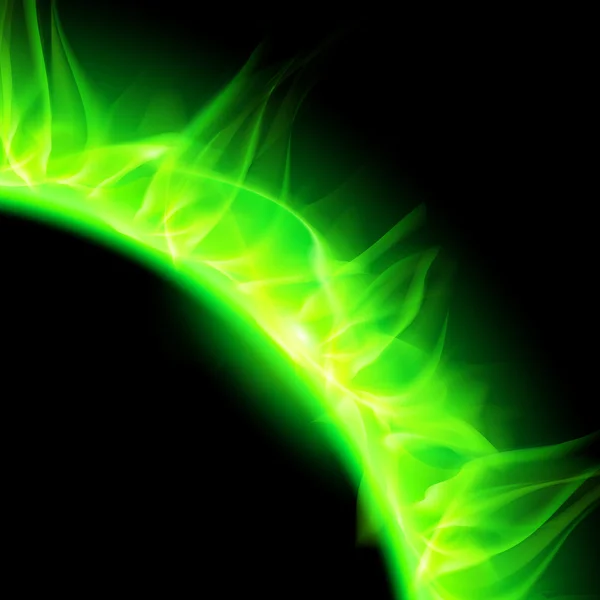 Couronne solaire en vert . — Image vectorielle