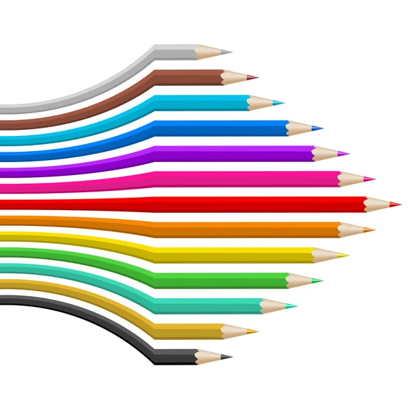Crayons de couleur . — Image vectorielle