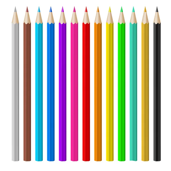 Crayons de couleur . — Image vectorielle