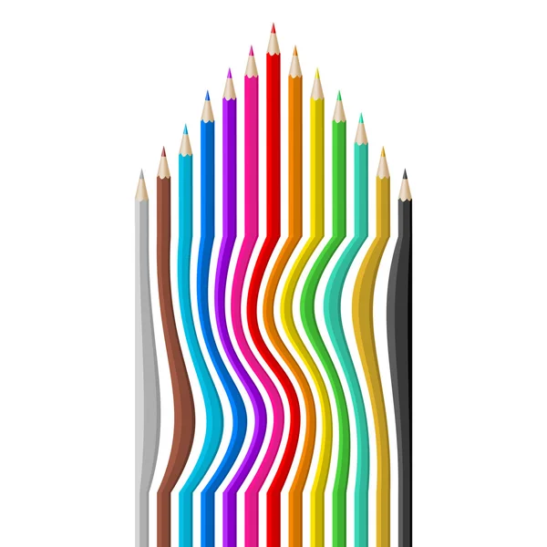 Crayons de couleur . — Image vectorielle