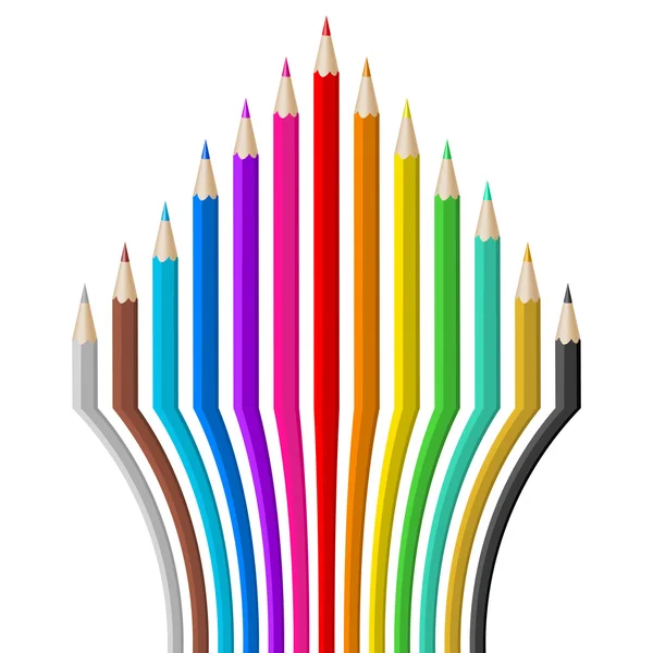 Crayons de couleur . — Image vectorielle