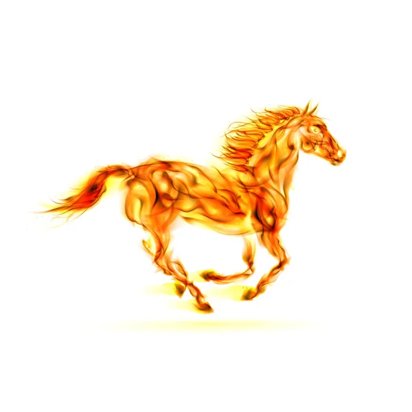 Corriendo caballo de fuego . — Vector de stock