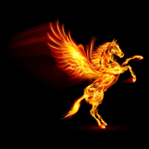 Fire Pegasus. Stock Illustration