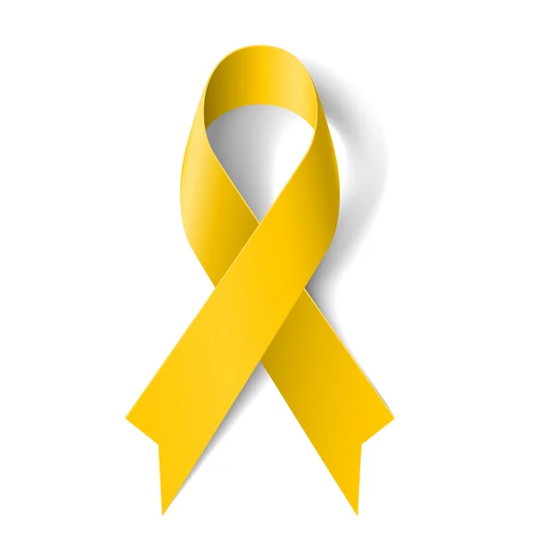 Yellow ribbon. — Stock Vector