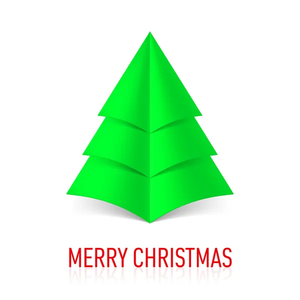 Paper Christmas tree. — Stock Vector