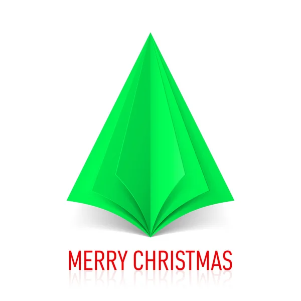 Árbol de Navidad de papel . — Vector de stock